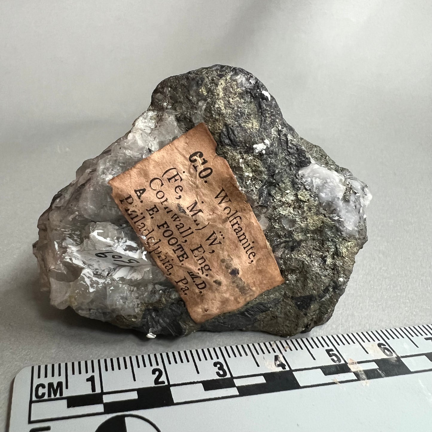 Wolframite - A.E. Foote label