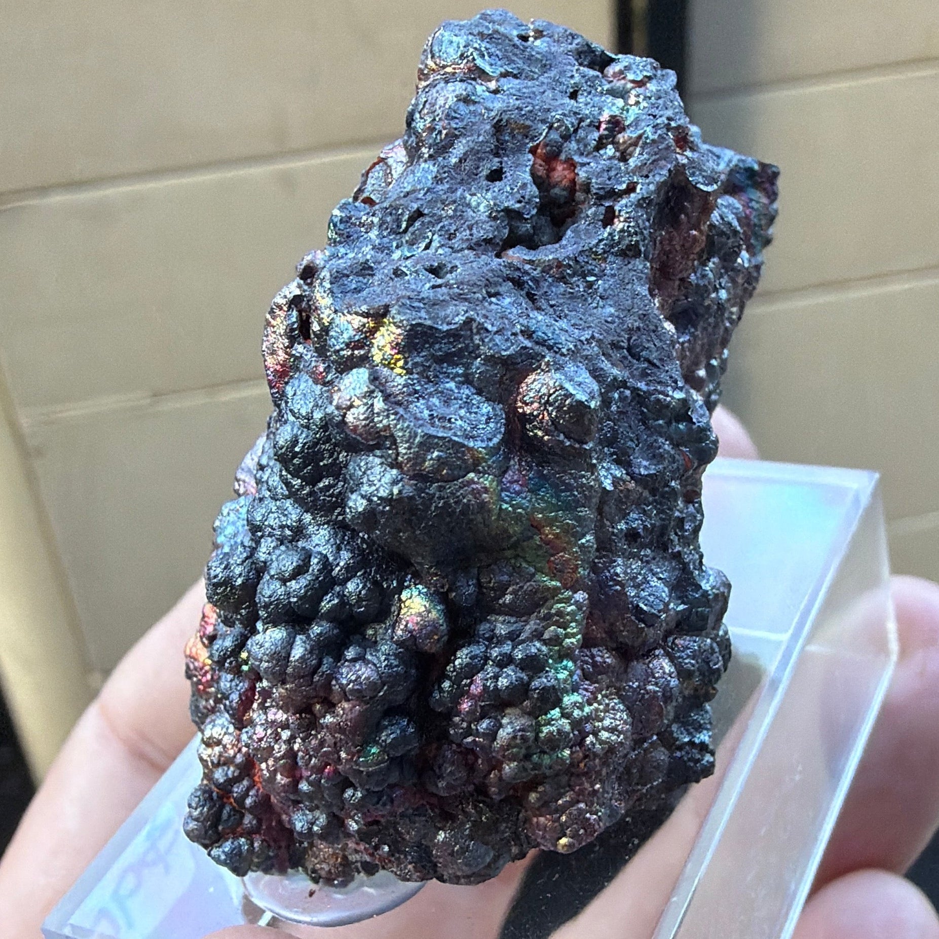 An iridescent goethite specimen from Spain