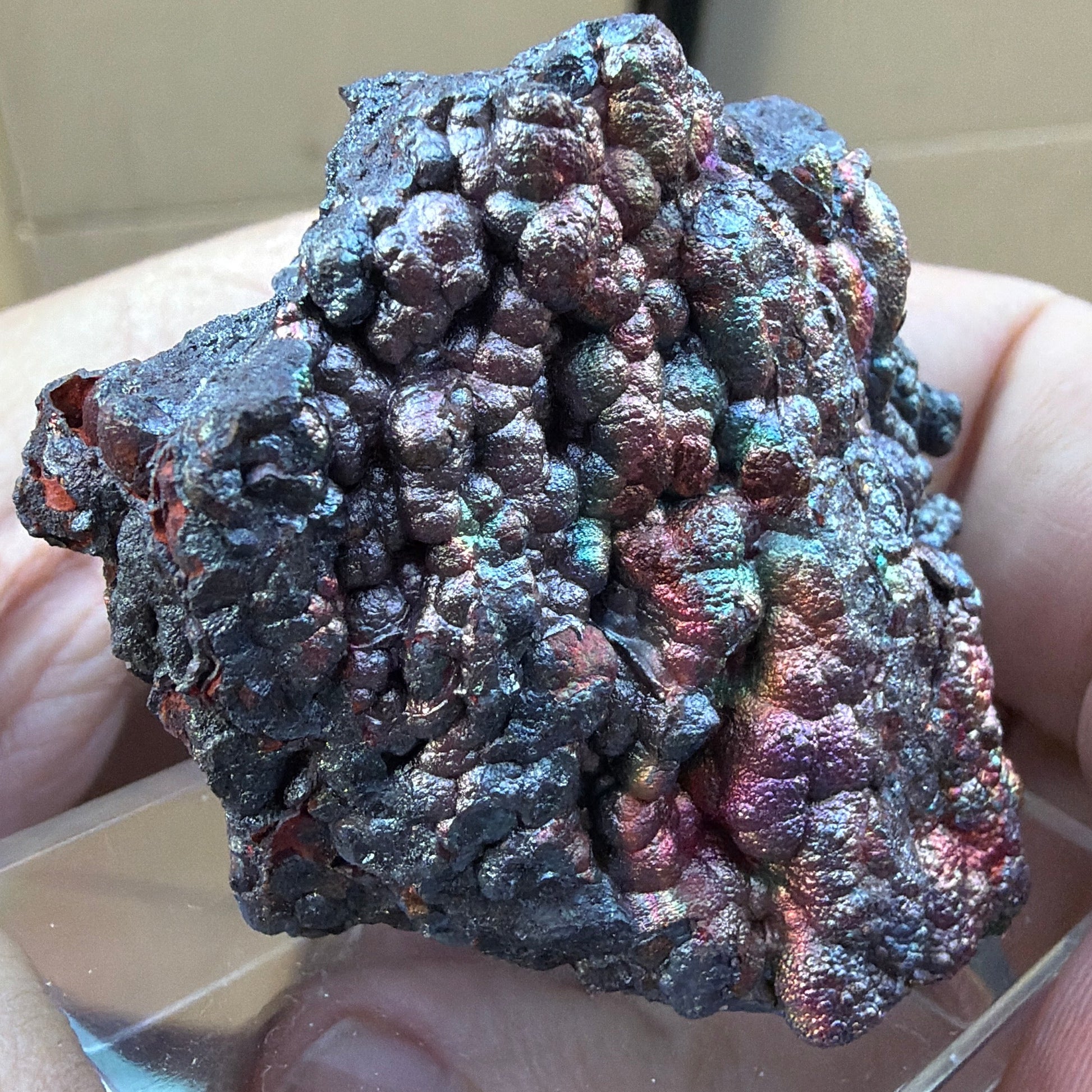 An iridescent goethite specimen from Spain