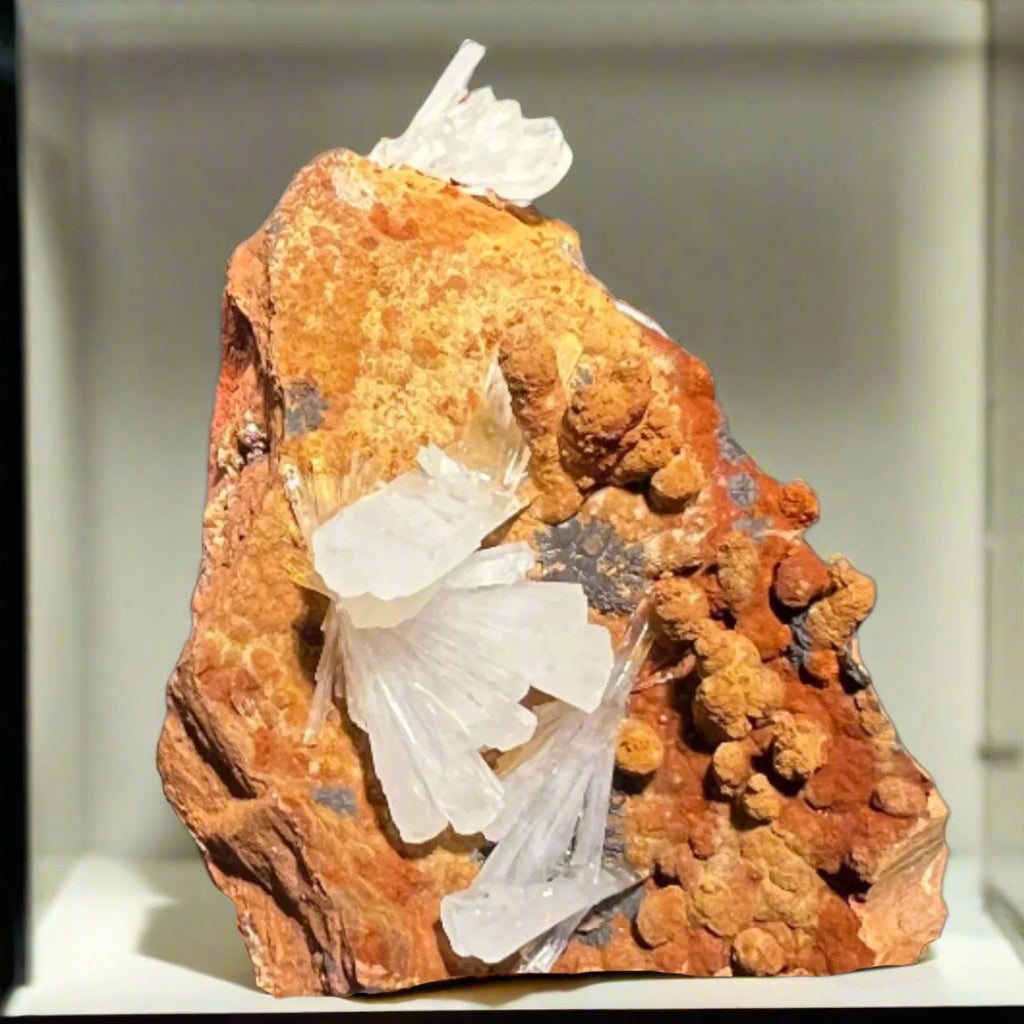 Fanned shaped Hemimorphite crystals from the Ojuela Mine, Mexico